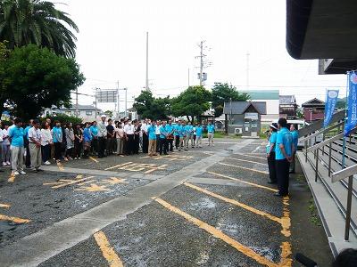 挨拶する田代町長