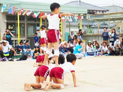 淡輪保育所の運動会の様子