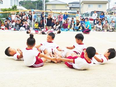 淡輪保育所の運動会の様子