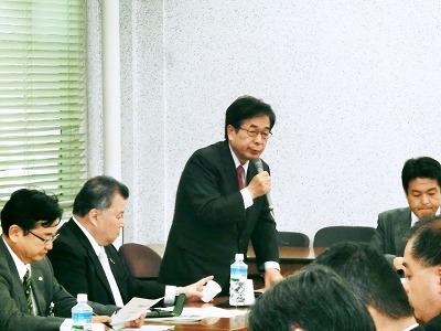 自由民主党大阪府議会議員団への要望活動の様子