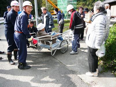 避難誘導の様子