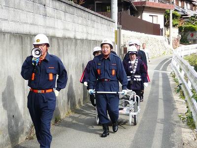 避難誘導の様子