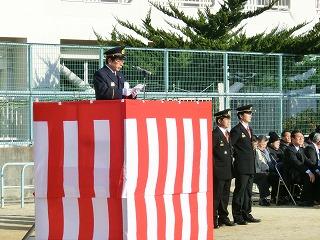 挨拶する田代町長