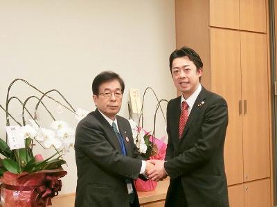 谷川トム衆議院議員と田代町長