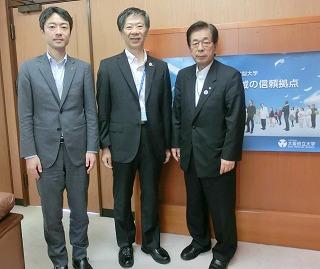 大阪府立大学にて辻洋学長と