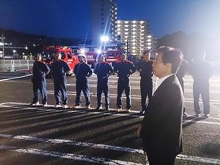 大会出場選手を激励する田代町長