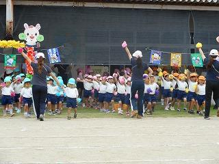 淡輪幼稚園運動会の様子