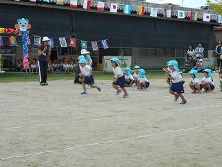 淡輪幼稚園運動会の様子