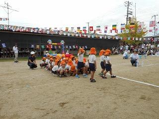 淡輪幼稚園運動会の様子