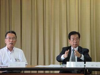 岸和田土木事務所長と田代町長