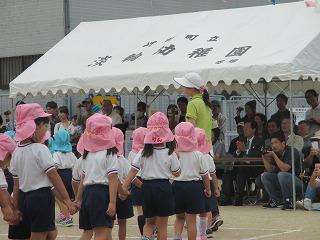 淡輪幼稚園運動会の様子