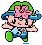 花のついた緑の帽子をかぶっていて両手を広げて歩いているキャラクターの画像