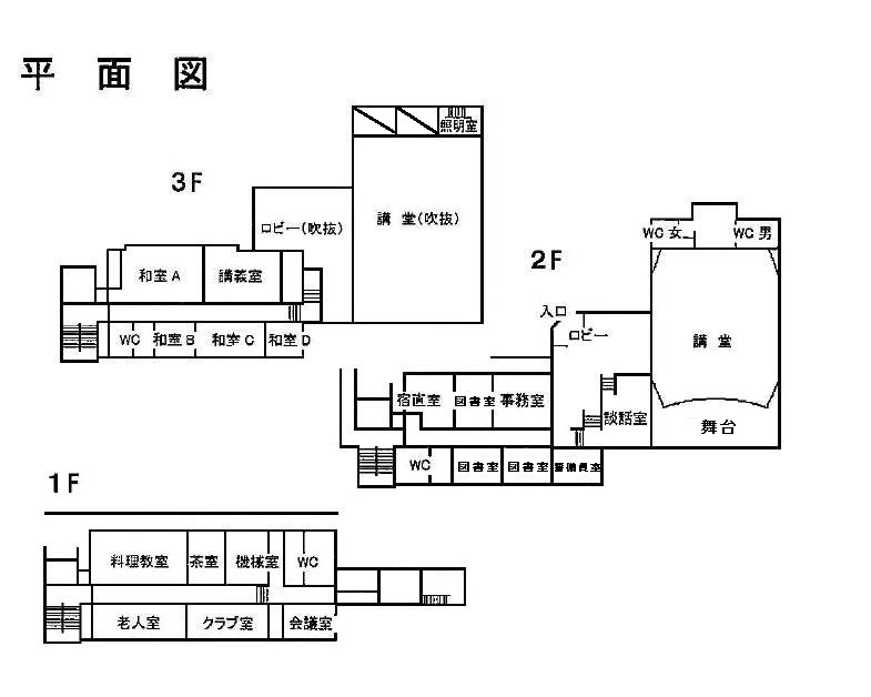 淡輪公民館　平面図