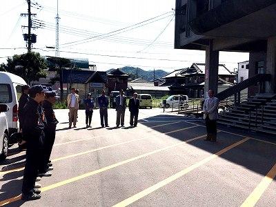 熊本地震支援物資出発式の様子1