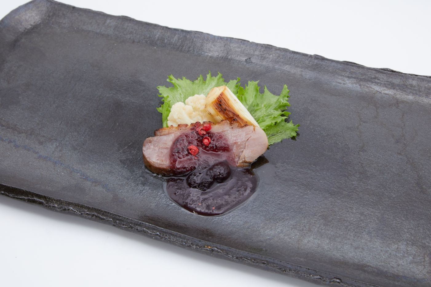 万博弁当_河内鴨パストサラミのブルーベリーソース