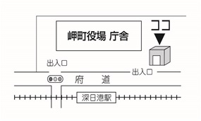 岬町住民活動センターの位置図