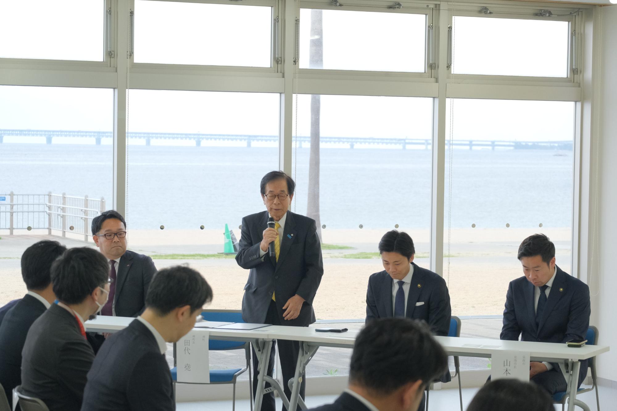 連携協定締結式での挨拶